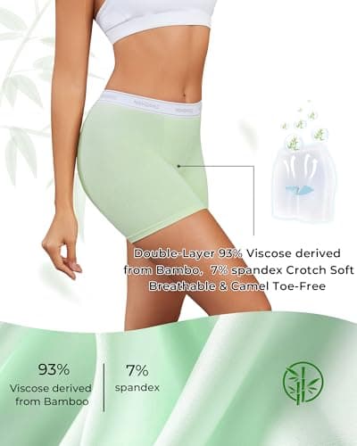 Nexgenz Cotton Boyshort Underwear for Women boxer briefs 4 Pack pink/purple/blue/green Medium 5.5" Inseam - Thumbnail 3