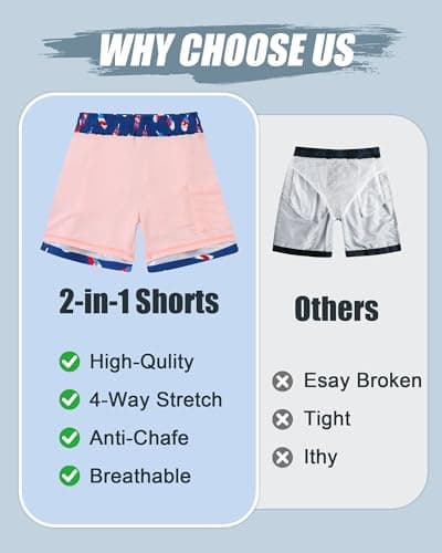 westwolf Boy's Swim Trunks Size 8 9 Funny Swim Shorts for Boy American Flag Bathing Suits with Inner Pockets 4 of July Quick Dry Boys Beach Board Shorts Size 8 9 Boys Swimsuits - Thumbnail 3