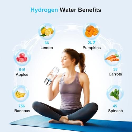 Hydrogen Water Generator Bottles, Hydrogenated Water Bottle with SPE PEM Technology, 460ml(16OZ) Hydrogen Water Bottle Generator for Home, Office, and Travel-Certified H2 Generator-Gift Box - Thumbnail 6