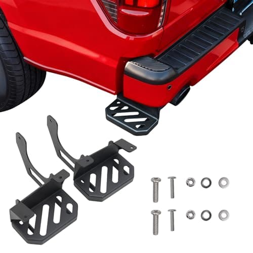 Maxzina Rear Bed Step Compatible with 2024 2025 Ford F150 Tailgate Rear Bumper Side Step Carbon Steel Tailgate Truck Bed Pedal for 2024 F-150 Accessories (Driver & Passenger Side 2PCS) - Image 1