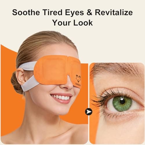 Neldon Steam Eye Mask Disposable 20 Pack, Self Heating Heated Warm Compress for Dry Eyes, Self-Warming Eye Pad for Sleep Travel Spa, Relaxation Gift for Women Men - Thumbnail 5