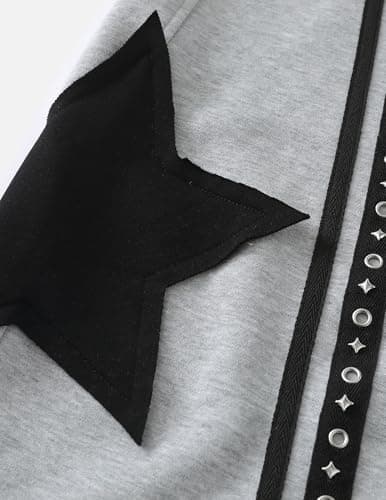 Aelfric Eden Baggy Barrel Sweatpants Womens Star Graphic Striped Wide Leg Lounge Pants Elastic Waist Y2k Unisex Trousers Grey - Thumbnail 5