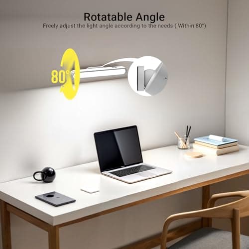 AKSDA Rechargeable Under Cabinet Lighting, 2600mAh Magnetic Mirror Light with Battery Level Display, 3 Color Temperatures Adjustable Dimmable Wireless Closet Lights for Kitchen, Bedside, Counter - Thumbnail 4