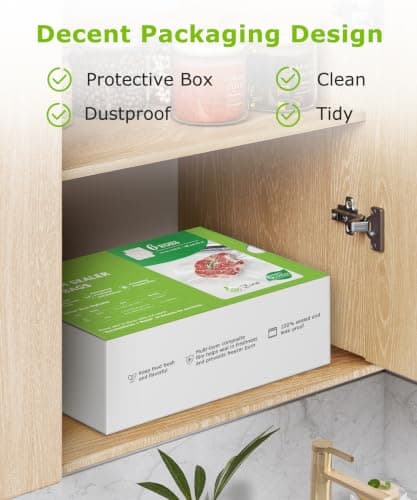 Bonsenkitchen 6 Rolls 11" x 16' Vacuum Sealer Bags for Food with a Color Box, Easy to Store, Commercial Grade, BPA Free, Great for Food Storage or Sous Vide, VB21 - Thumbnail 3