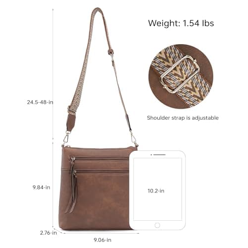 GEMIU Crossbody Purses for Women Multi Pocket Crossbody Bags for Women Trendy Dark Taupe - Thumbnail 4
