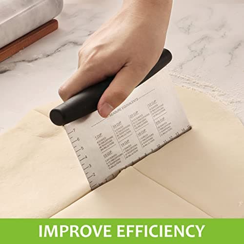 HULISEN Stainless Steel Biscuit Cutter Set, Silicone Mat, Pastry Scraper and Dough Blender, Sturdy & Long-Lasting with Ergonomic Rubber Grip, Professional Baking Dough Tools, Gift Package (4 Pcs/Set) - Thumbnail 6