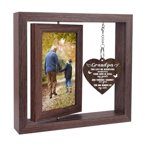 Boiveco Memorial Gifts for Loss of Grandpa, Sympathy Gift for Loss of Grandpa Memorial Picture Frame, In Memory of Grandpa Grief Remembrance Bereavement Gifts for Loss of Grandpa, Display Two 4x6 Photos - Image 1