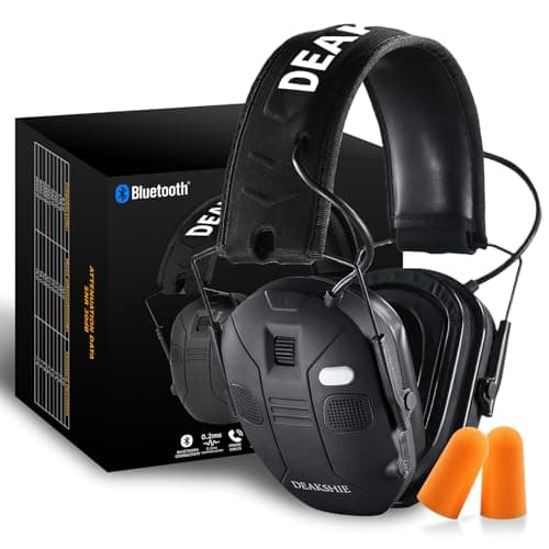 DEAKSHIE Electronic Shooting Ear Protection with Bluetooth, 6X Sound Amplification, 4-Mic 360° Hearing Enhancement, 30dB SNR, Gel Ear Pads for Long Range Comfort – Gun Range & Hunting - Image 1