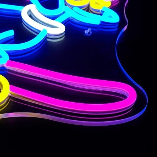 Lucunstar Dachshund Neon Sign Skateboard Dog Neon Light up Sign USB Adjustable Neon Lights Art Wall Decor LED Sign for Bedroom Shop Pet Lovers Gift - Thumbnail 3