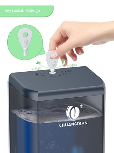 Manual Soap Dispenser Bathroom Kitchen Wall Mounted Soap Dispenser for Bathroom Shower Shampoo Gel Liquid Plastic Container 34oz/1000 ml, Dark Grey, CHUANGDIAN - Thumbnail 4