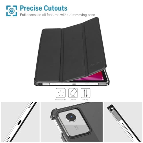 ProCase Smart Case for Lenovo Tab M11/Tab K11 LTE 11" 2024 TB330FU with Pen Holder, Slim Stand Tri-Fold Hard Shell Protective Tablet Cover Translucent Back Case Support Auto Wake/Sleep -Black - Thumbnail 6