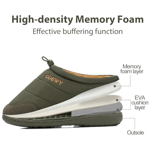 GOEWY Two-Tone Mens Slippers,Indoor and Outdoor House Shoes with Memory Foam,Anti-Slip Bedroom Slippers as Gifts for Mens Him Dad Husband boyfriend - Thumbnail 5