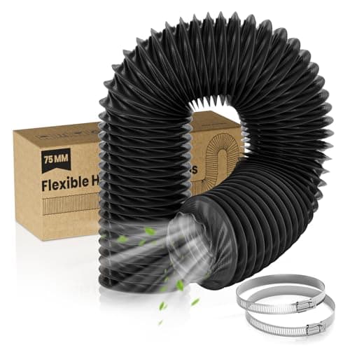 HG Power Diesel Heater Hose, 3" X 8FT Flexible Nylon Duct Exhaust Pipe, 3 Inch Diesel Heater Ducting Accessories for Diesel Heaters, RV, Tent, Truck, Camping - Image 1