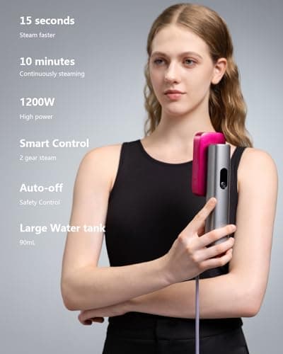 G5 Pro Smart Handheld Steamer for Clothes – Global Voltage Adaptation(100-240V), 1200W Palm-Sized & Lightweight (1lb), Dual Steam Modes, Auto Shut-Off for Travel & Home(Sliver Grey) - Thumbnail 2