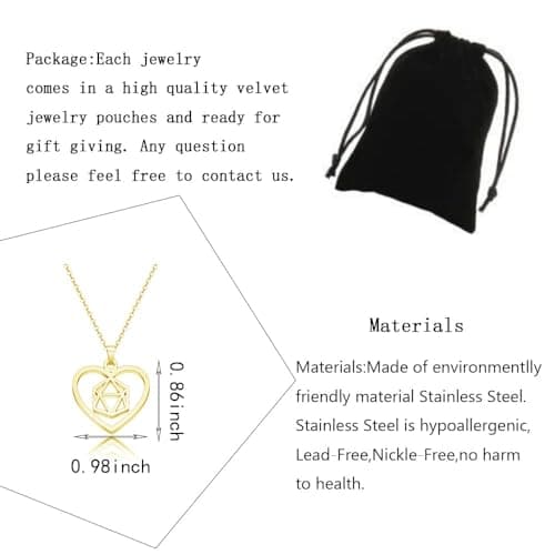 YLWJSP Dice Jewelry Dungeons and Dragons Earrings and Necklace - Dungeon Master Inspired DND Gamer Gift (Dice NG) - Thumbnail 2