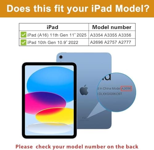 ProCase for iPad A16 11th Generation 11” 2025/iPad 10th Generation 10.9” 2022 with Pencil Holder, iPad 11/10 PU Leather Case Business Stand Cover Smart Folio with Hand Strap Front Pocket -Navy - Thumbnail 2