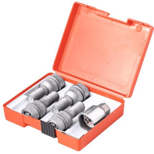 Farad PP12/E Galvanized Lug Bolt Wheel-Locks Kit Suitable for Audi Q5 (M14 X 1.5 Thread Size) - Set of 4 Lug Bolts + 1 Key - Thumbnail 4