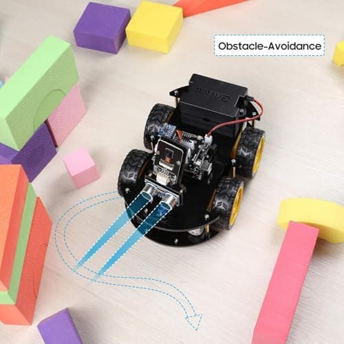 ELEGOO UNO R3 Smart Robot Car Kit V4 for Arduino Robotics for Kids Ages 8-12 12-16 STEM Science Kits Coding Gifts for 8 9 10 11 12 13 14 15 16 Year Old Boys Girls Teens Cool Engineering Building Toys - Thumbnail 5