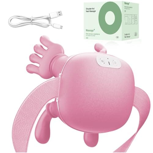 Nooydio Neck Massager, Neck and Back Massager with Heat & 4D Kneading, Shiatsu Deep Tissue Wireless Massager for Shoulder Cervical Pain Relief, Portable Rechargeable for Home Office (Pink) - Image 1