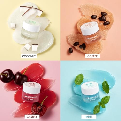 ANRCOLLECT Lip Scrub and Lip Mask Set- Lip Treatment Care Kit with 2 Lip Exfoliator Scrub & 2 Lip Butter Mask, Intense Hydration Set for Dry Chapped Cracked Lips (4 Pack), Valentines Day Gifts - Thumbnail 6