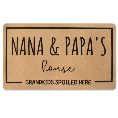 SELORY Mothers Day Doormat Gifts for Grandma,Nana Gifts,Birthday Gifts for Grandparents,Nana and Papa Gifts,Christmas Gigi Mimi Gifts from Granddaughter Grandson Grankids,Doormats Home Decor - Image 1