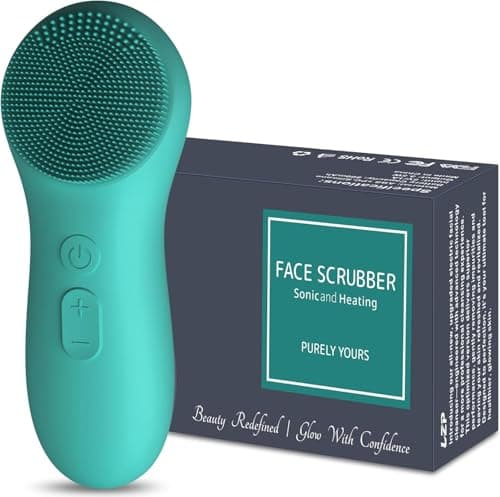 LZP Face Scrubber Facial Cleansing Brush Silicone Face Scrubber Exfoliator for Men & Women, Rechargeable Electric Facial Brushes for Cleaning and Exfoliating, Waterproof Face Scrub Brush - Image 1