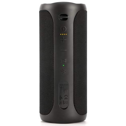 Wireless Waterproof Bluetooth Speaker - Portable Speaker Loud with Built-in Subwoofer and Tweeter, Extra Bass, Stereo Sound, IP67, Colorful Lights for Party, Outdoor, Camping - Black - Image 1