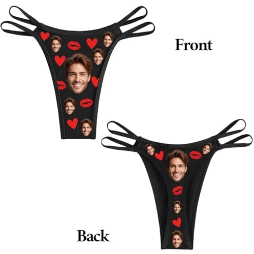 Personalized photo-printed underwear set - This underwear gift featuring a personalized face pattern is a delightful surprise for your loved one and is perfect for birthdays, anniversaries, or pranks. - Thumbnail 5
