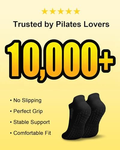 Aoliks Pilates Socks Yoga Socks with Grips for Women, Grip Athletic Socks for Pure Barre Ballet Dance Workout Hospital - Thumbnail 6
