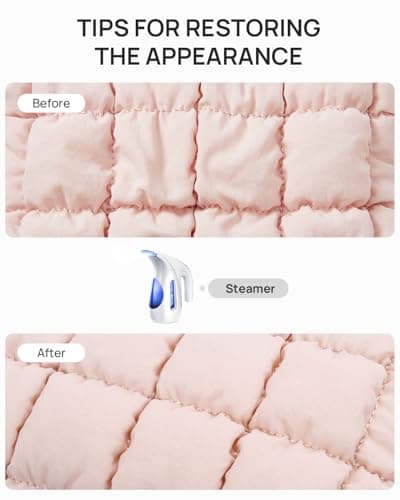 Telena Puffer Makeup Bags for Women, Nylon Puffy Padded Make Up Bags for Women Makeup Organizer Case, Wide-open Makeup Pouch Travel Essentials (Pink-2) - Thumbnail 5