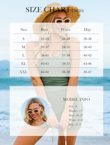 Arolina Modest Swimsuits for Women One Piece Swim Dress Tummy Control Slimming Swim Suit Swimwear Army Green 2026 XXL - Thumbnail 6