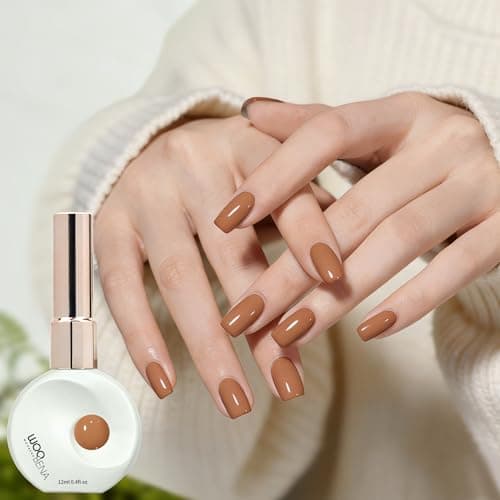 Woobena 8 Colors Gel Nail Polish Set, Nail Polish Gel UV Brown Gel Polish Kit with Long Lasting, Salon-Quality Gel Polish Colors for DIY Nail Art at Home HEMA/TPO Free - Thumbnail 6