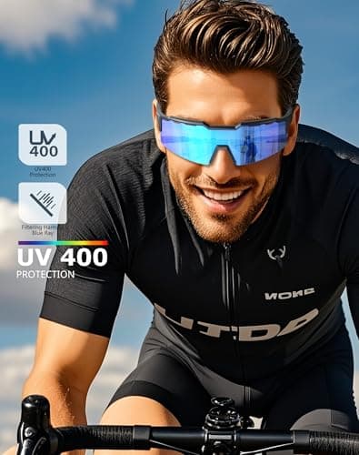 KALIYADI Polarized Sports-Sunglasses Men Cycling-Sunlasses: Lightweight Running Sun Glasses UV400 Protection Golf Fishing - Thumbnail 3