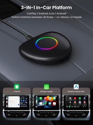 Wireless Carplay Adapter ATOTOOUT Magic AI Box - CarPlay & Android Auto Adapter, 8GB+128GB Android Car Video Box with Built-in 4G/ Wi-Fi/Dual Bluetooth/USB, Built-in GPS, microSD Playback, OTA, CB6D - Thumbnail 6