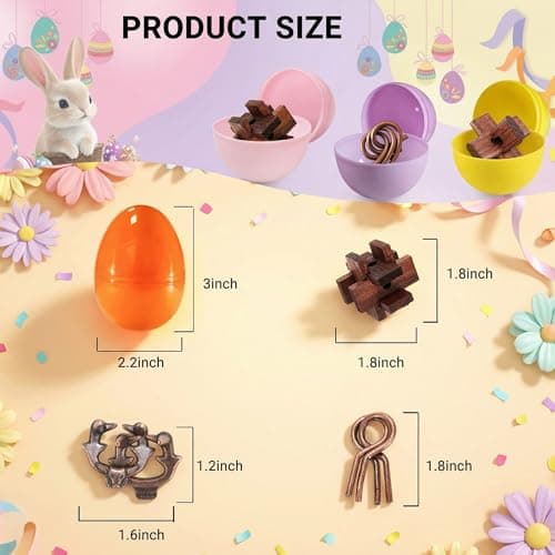 24 Pcs Brain Teaser Puzzles for Adults - Metal & Wooden 3D IQ Test Logic Game, Unlock Interlocking Brain Puzzle Toys for Teens Kids, Smart Educational Desk Toy for Mind Challenges - Thumbnail 6