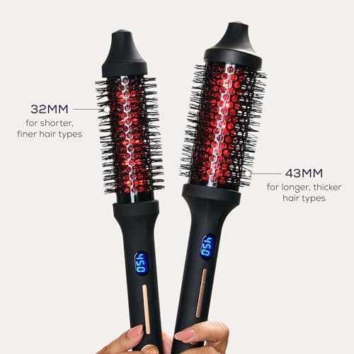 Sutra Thermal Brush - Lightweight Heated Round Brush for Hair Styling & Blow Out - Digital Display, Auto Shut-Off & Ionic Technology - Professional Styling Tools for All Hair Types - Thumbnail 3