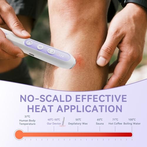 Berrcom Insect Bite Relief Device, Chemical-Free Heat Therapy for Itch & Swelling, 4-Level Temperature Adjustment​, Rechargeable Bug Bite Reliever​​ for Outdoor Use​ - Thumbnail 5