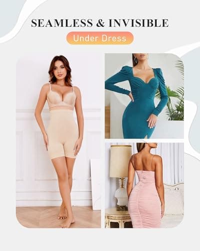 BESTENA Shapewear Shorts,High Waisted Shapewear for Women Tummy Control,Seamless Body Shaper Shorts Thigh Slimmer(2x-black nude,3X-Large) - Thumbnail 5