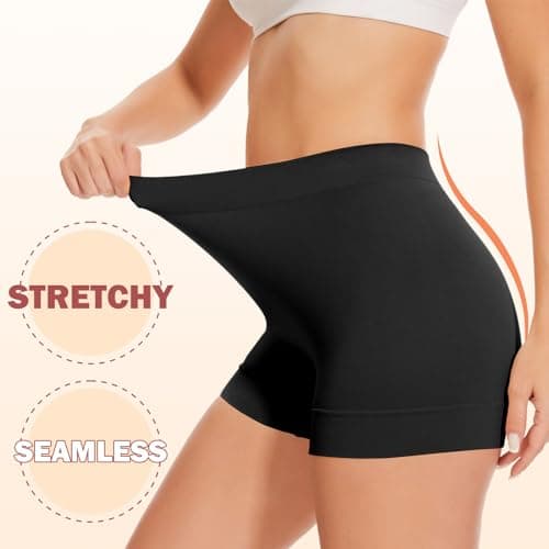 UUMIAER 3 Pack Slip Shorts for Under Dresses, Anti Chafing Women Boyshort Shapewear Yoga Biker Shorts - Thumbnail 2