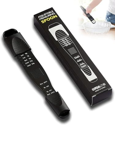Dual-Sided Adjustable Measuring Spoon with Leveler | Precise Gram/mL Measurements | BPA-Free Food-Grade Plastic | For Baking, Cooking