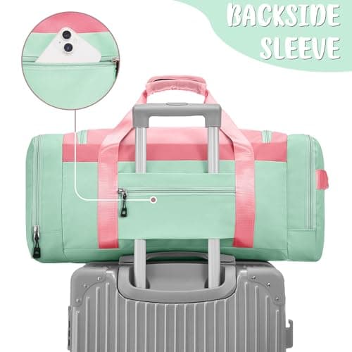 Woomada Kids Travel Duffle Bag With Shoe Compartment & Wet Pocket Perfect For School, Sports, Overnight Trips(pink) - Thumbnail 5