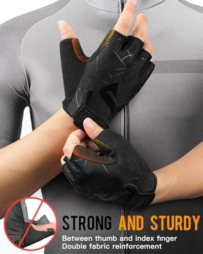 ATERCEL Cycling Gloves, Bike Gloves for Men, Bicycle Gloves for Cycling, Workout, Gym, Training, Weight Lifting Outdoor, Dirt Bike, Mountain Bike, and Riding (Black, X-Large) - Thumbnail 4