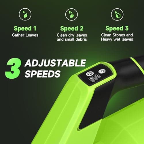 Leaf Blower Cordless, 650CFM Electric Leaf Blowers with 2 x 5.2Ah Batteries and Charger, 3 Speed Modes, 1 x Adjustable Shoulder Strap, Powerful Blowers for Lawn Care, Patio, Dust, Blowing Leaves - Thumbnail 3
