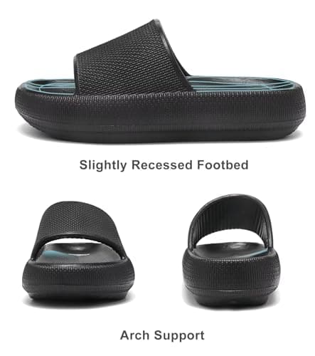 Haifago Cloud Slides for Women Recovery Pillow House Slippers, Indoor Bathroom Shower Sandals Lightweight Thick Sole Non-Slip - Thumbnail 3