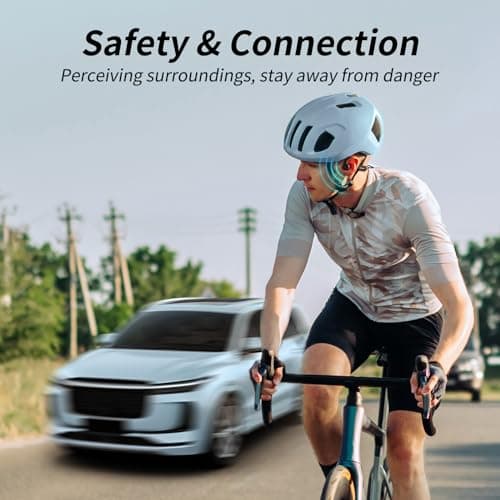 CXK Bone Conduction Headphones Bluetooth 6.0 Open Ear Headphones with Mic, Premium Loud Sound 10Hrs Playtime Bluetooth Headphones, IPX6 Waterproof Sports Headset for Running, Cycling, Walking - Thumbnail 6