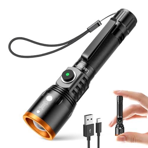 LETMY Small Rechargeable Flashlights Powerful, Zoomable Mini Flashlights High Lumens with Clip, 3 Modes&Memory Function LED Tactical Flashlight, Pocket EDC Flash Lights for Home Camping Emergency Gift - Image 1