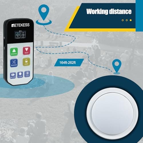 Retekess TM102 Trivia Buzzers,Jeopardy Buzzers,3 Working Modes,66ft,Physical Switches,Family Feud Game for Adults with 4 Rechargeable Buzzers - Thumbnail 5