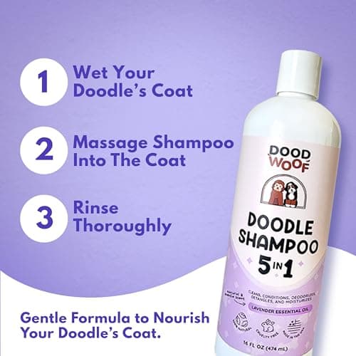Dood Woof Dog Shampoo and Conditioner for Doodle - All Natural Dog Shampoo for Smelly Dogs, Sensitive Skin Pet Shampoo for Dogs, Goldendoodle, Doodles, Poodle, Puppy Shampoo and Conditioner - Dog Soap - Thumbnail 5