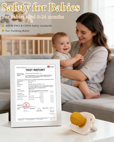 Chuya 2 Pack Pacifier Teether Baby Toys 0 3 6 9 12 Months, Fried Chicken Leg Shape Teething Baby Pacifier Silicone Babies Teethers Teething Relief for Babies,Infant Toys Sensory Toys - Thumbnail 5