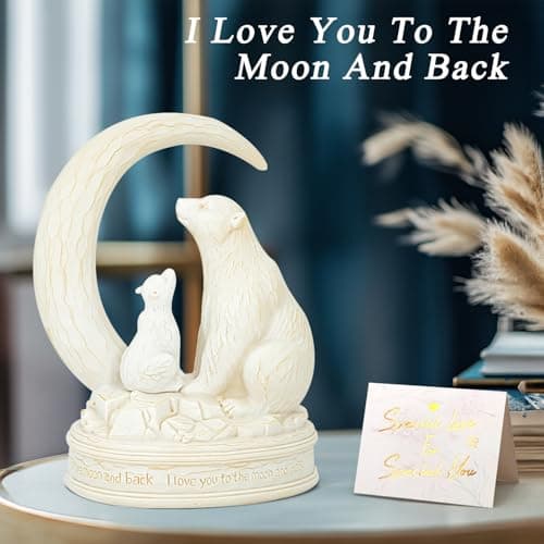 Vofstand Moon and Polar Bear Figurine, White - Thumbnail 5